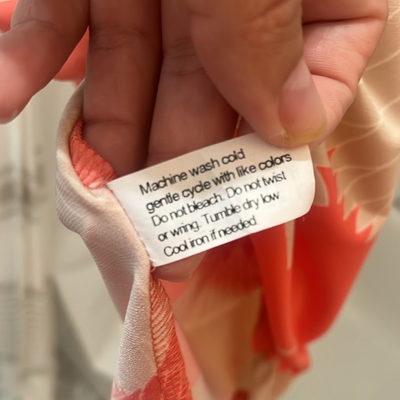 Tori Richard Red and Cream Dress - Picture 6 of 7